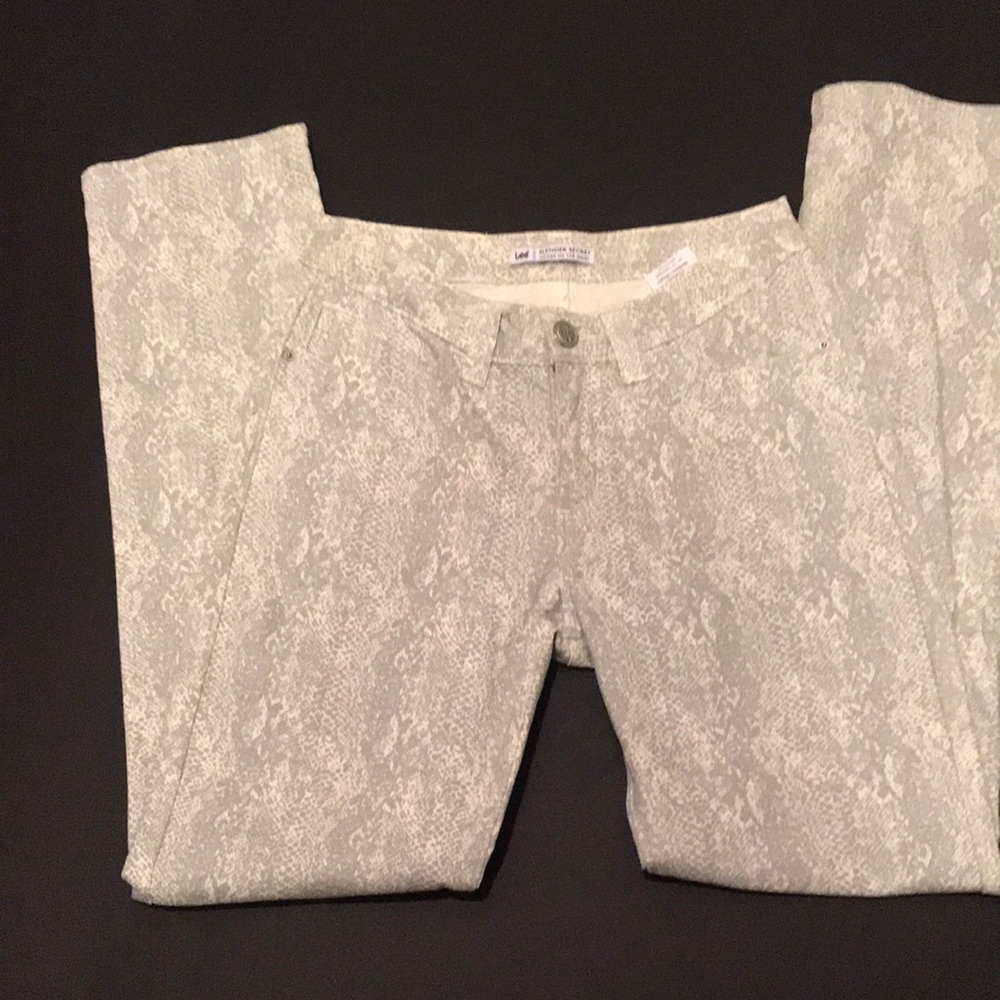 Lee Straight Leg Snake Skin Print Jeans